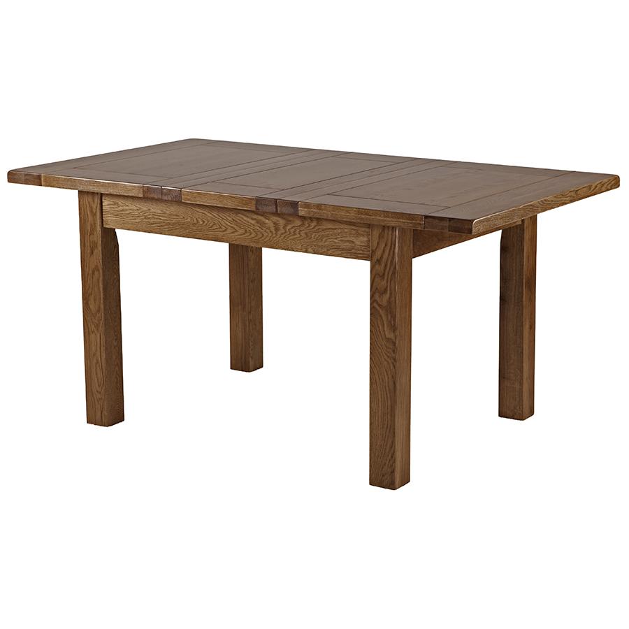 Sherwood Dark Solid Oak 1.2m -1.6m Extending Dining Table
